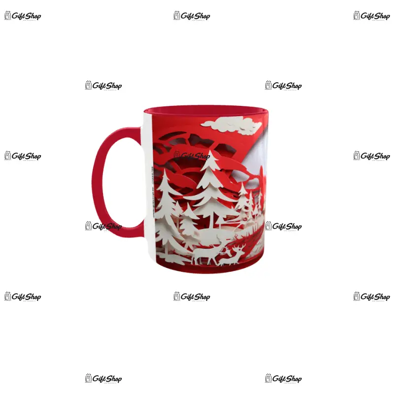 Iarna decor, cana din ceramica, 330ml, model cgs1796
